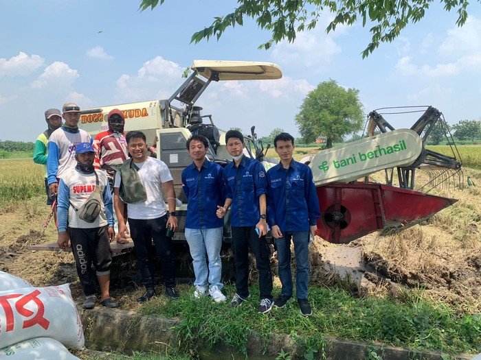 Bersama Tani Berhasil di lokasi panen